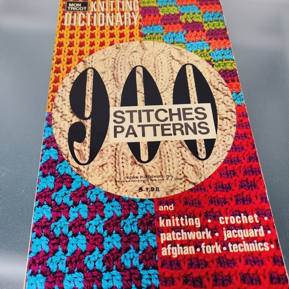 Other | Vintage Knitting Dictionary 90 Stitches Patterns Booklet | Poshmark